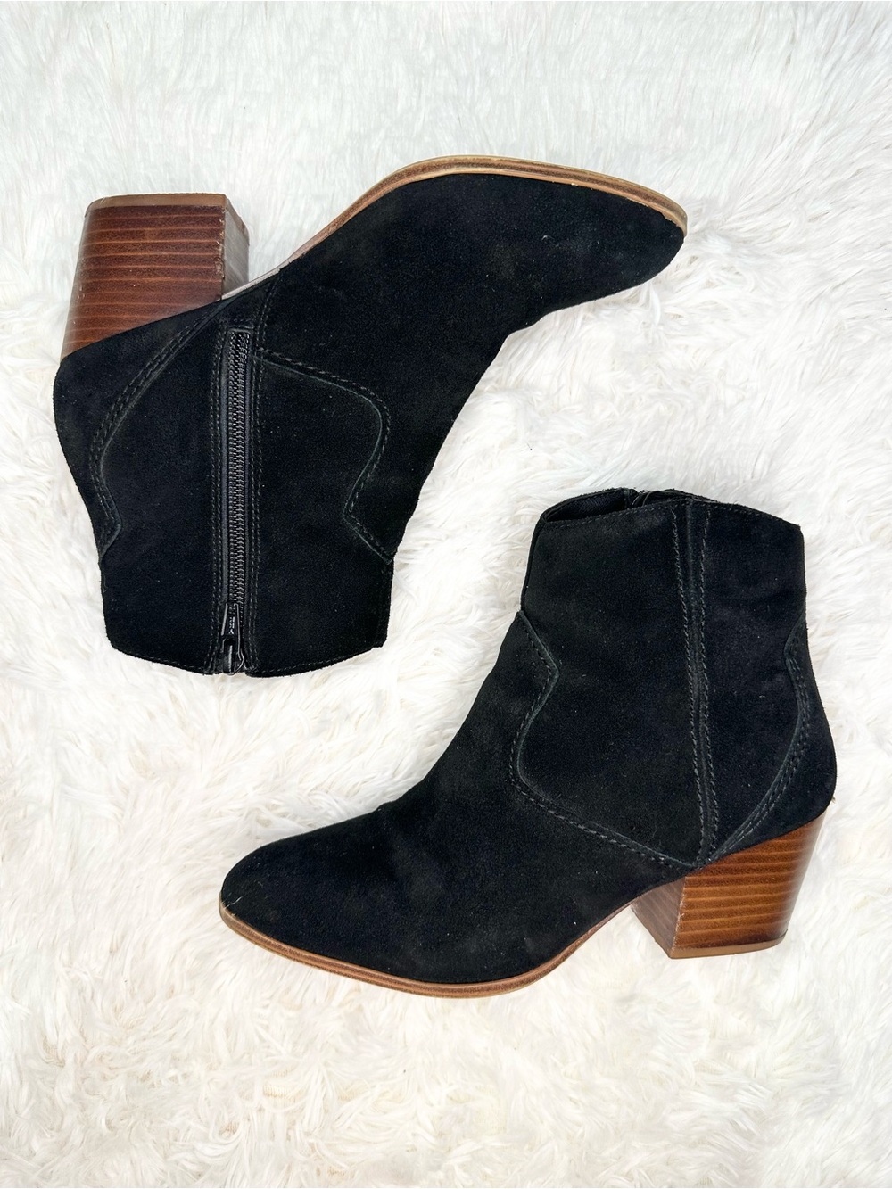 ALDO Black Suede Ankle Boots